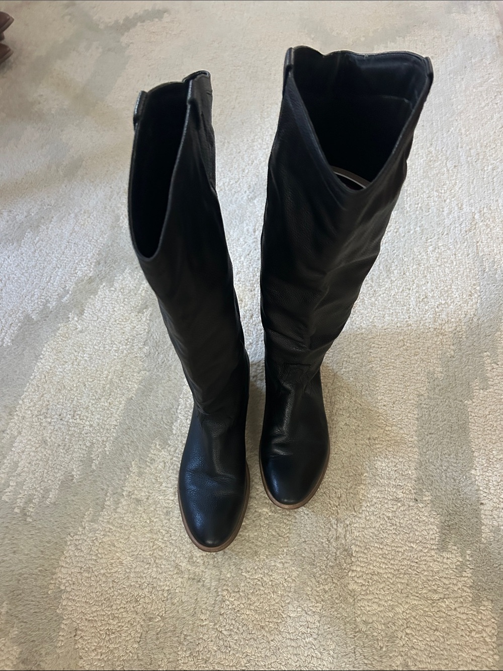 Michael Shannon Knee-High Leather Boots-wide calf